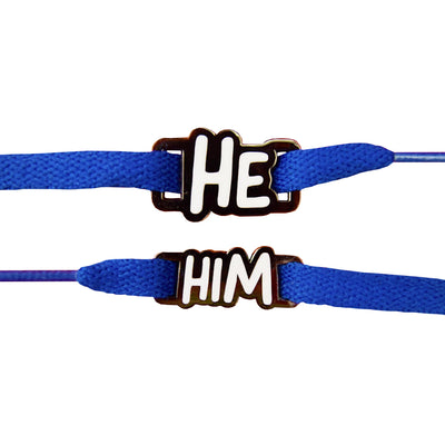 Shoelace Tags - Pronouns He/Him