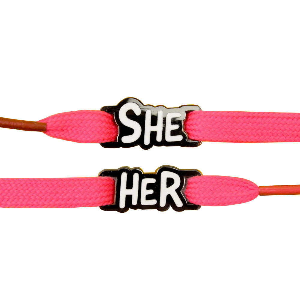 Shoelace Tags - She/Her