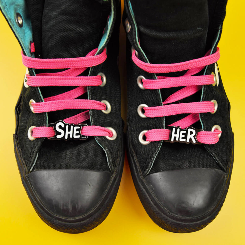 Shoelace Tags - She/Her