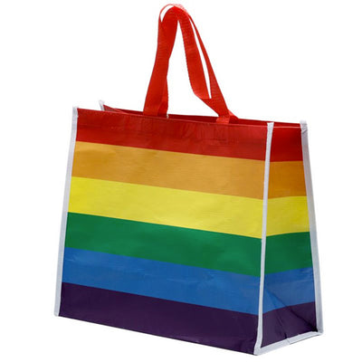 Gay Pride Rainbow Recycled Plastic Bottles (RPET) Reusable Shopping Bag