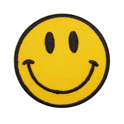 Smiley Face (Small) Embroidered Iron-On Festival Patch