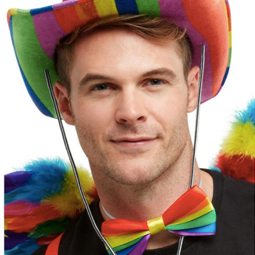Smiffys Gay Pride Rainbow Adjustable Bowtie