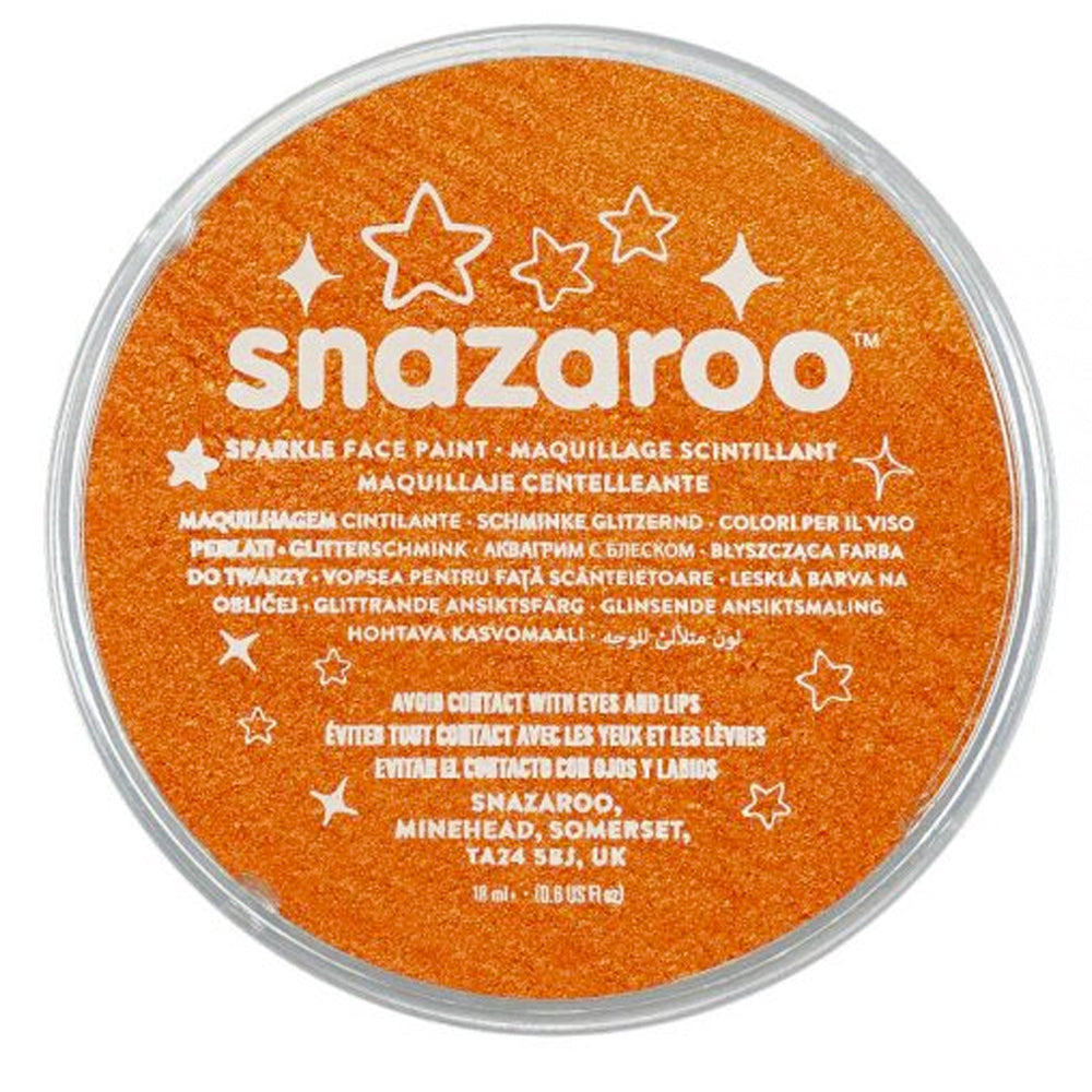 Snazaroo Face & Body Paint - Sparkle Orange