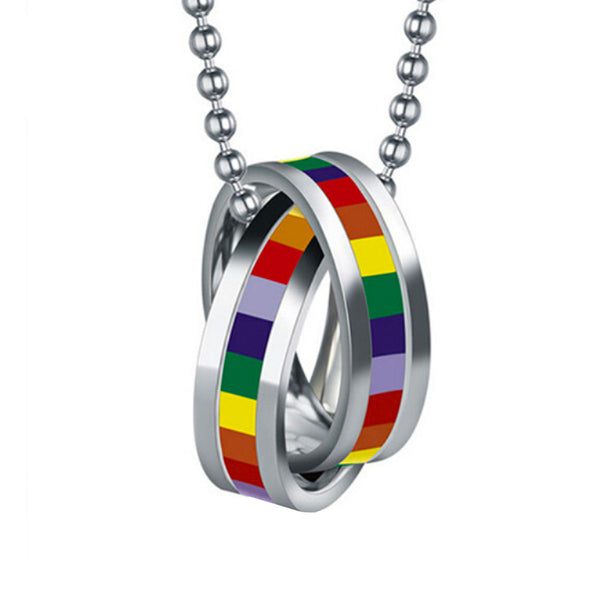 Unisex Stainless Steel Gay Lgbt Pride Raibow Curb Chain Link Bracelet,8.7  Inch : : Clothing, Shoes & Accessories