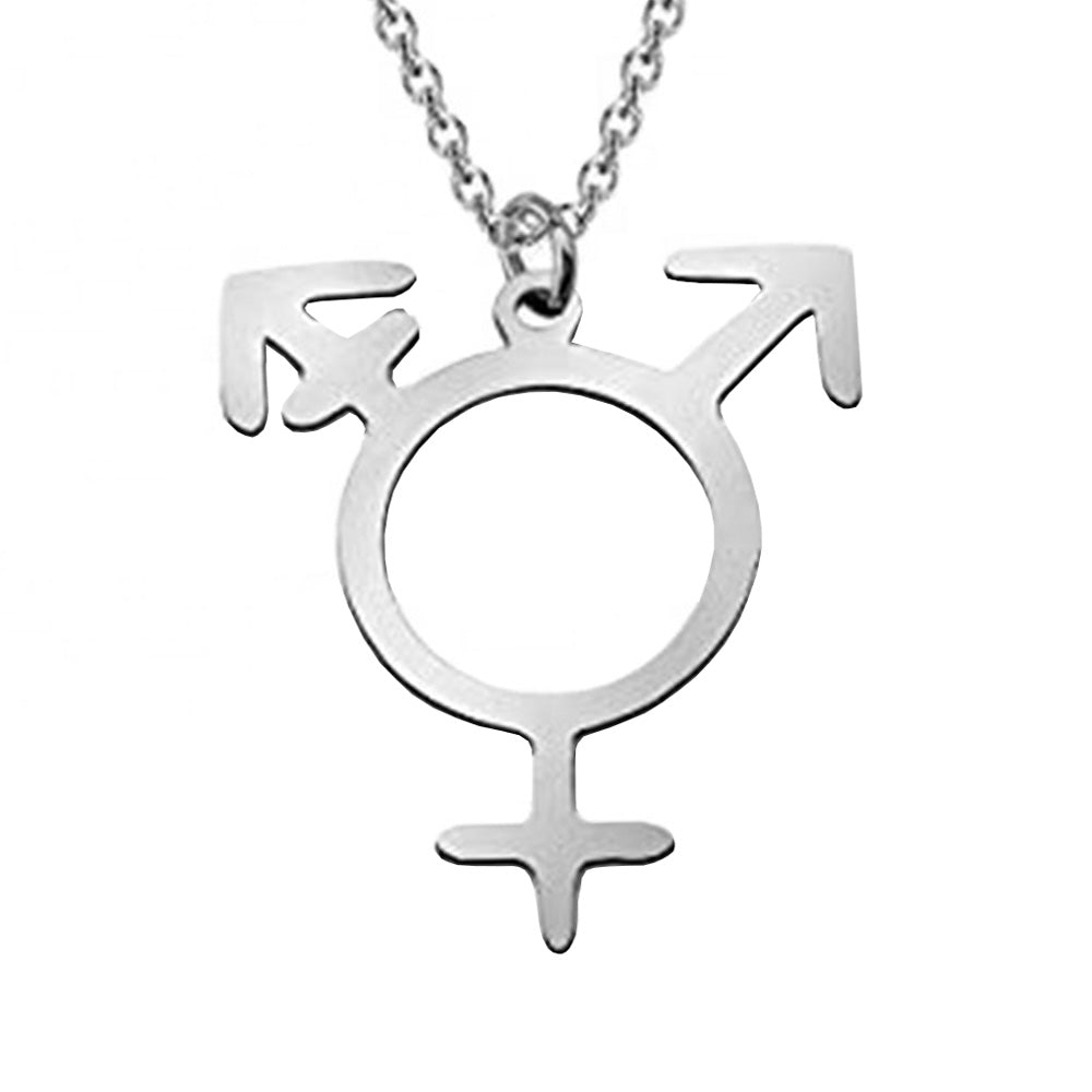 Transgender Symbol Stainless Steel Necklace