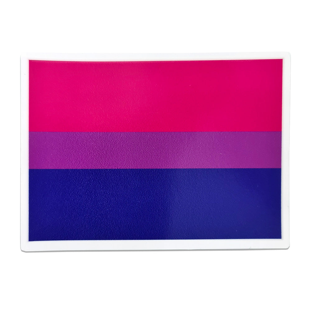 Bisexual Flag Rectangle Vinyl Waterproof Sticker
