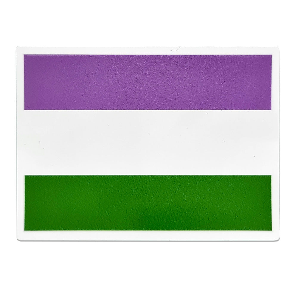 Genderqueer Flag Rectangle Vinyl Waterproof Sticker