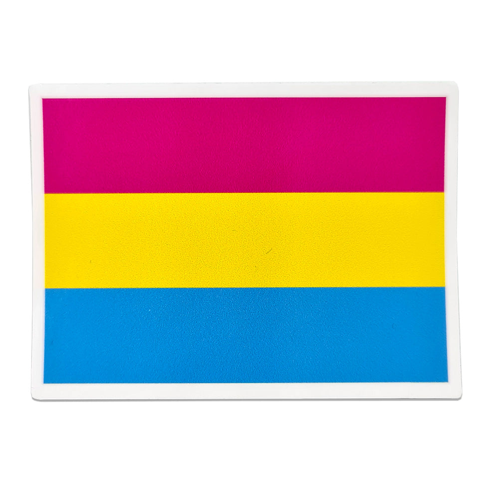 Pansexual Flag Rectangle Vinyl Waterproof Sticker