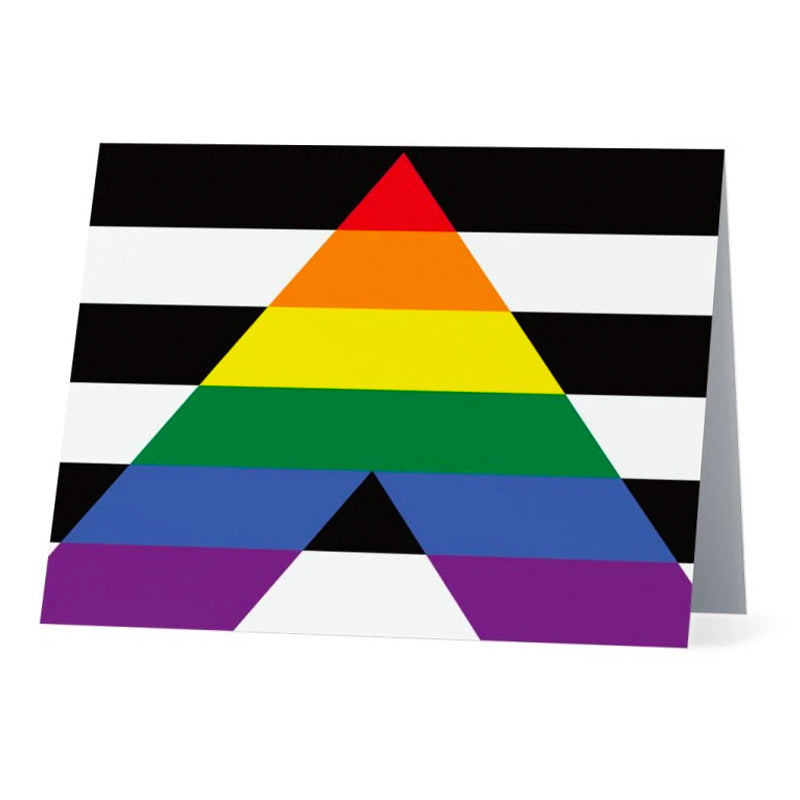 Flag Card Straight Ally Pride Flag - Greetings Card
