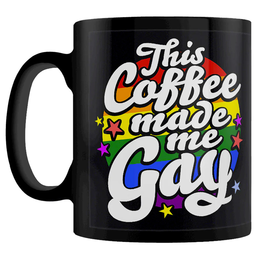 This Coffee Made Me Gay Black Ceramic Mug