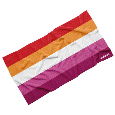 Luxury Cotton Towel - Lesbian Pride (5 Colour Sunset)