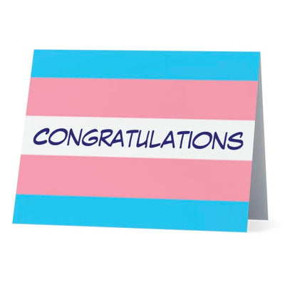 Flag Card Transgender Congratulations Pride Flag - Greetings Card