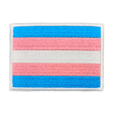 Transgender Flag Rectangular Embroidered Iron-On Patch