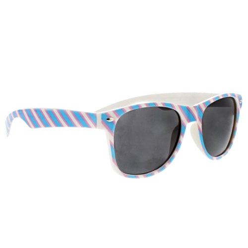 Transgender Flag Colours Wayfarer UV400 Sunglasses