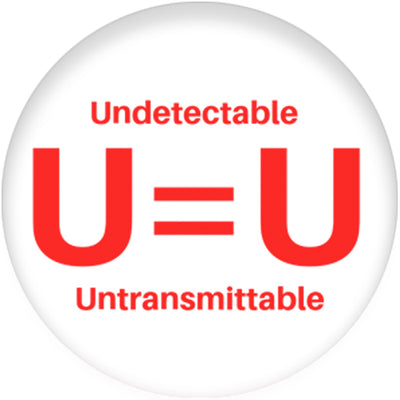 U = U (Undetectable = Untransmissable) Small Pin Badge