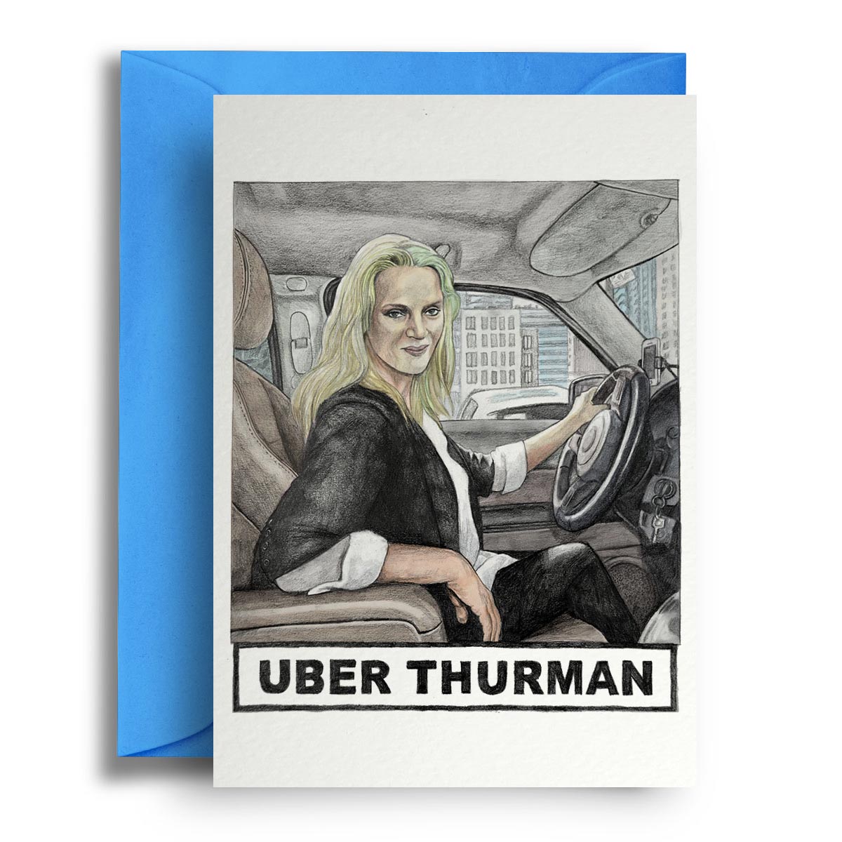Uber Thurman - Greetings Card