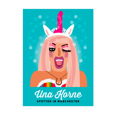 Life's A Drag - Una Korne Spotted In Manchester Greetings Card