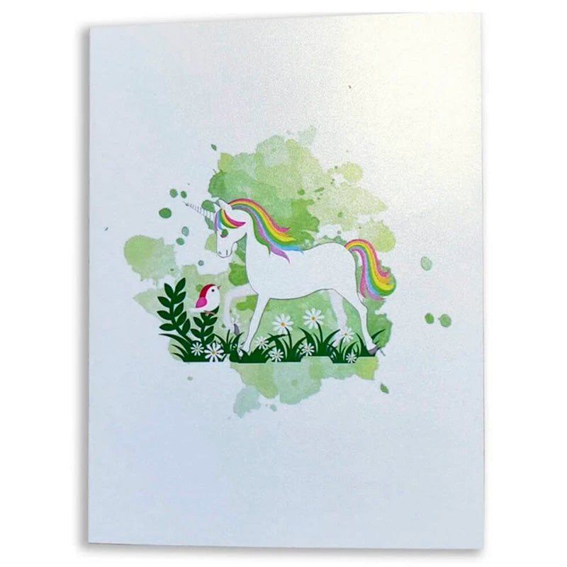 Unicorn With Rainbow Mane Pop Up Card - Gay Greetings Card
