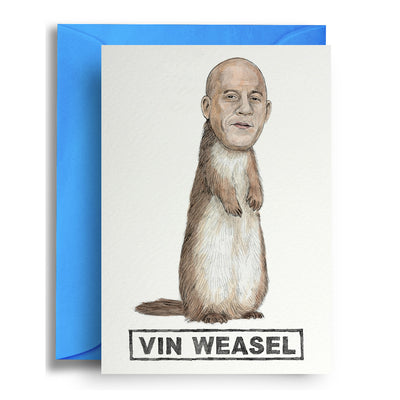 Vin Weasel - Greetings Card