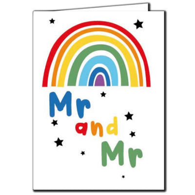 Mr And Mr (Rainbow) - Gay Wedding Card