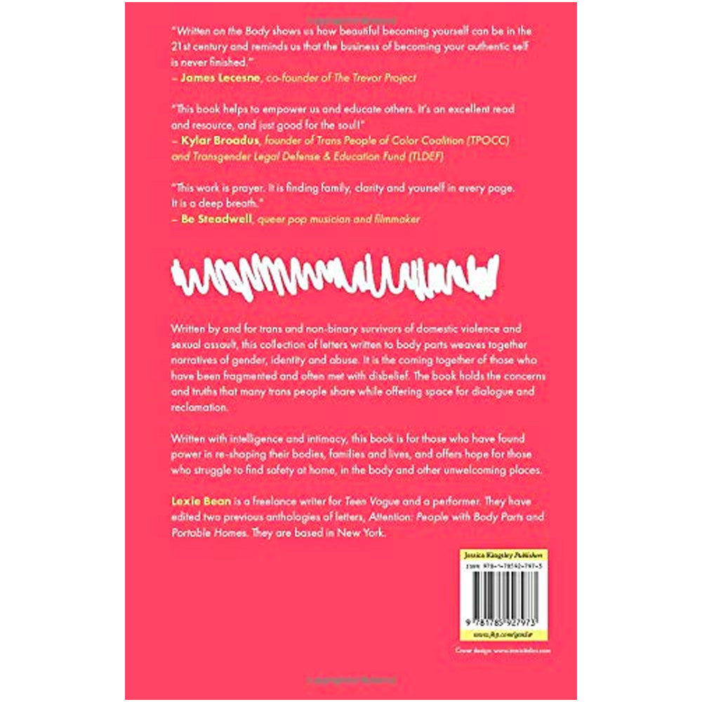 Written On The Body - Letters from Trans and Non-Binary Survivors of Sexual Assault and Domestic Violence Book