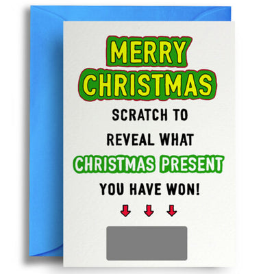 Merry Christmas Scratch To Reveal (Sorry No Present) - Greetings Card