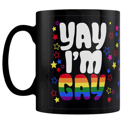 Yay I'm Gay! Black Ceramic Mug