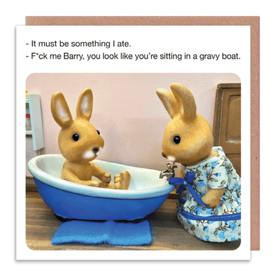 Forest Friends You Look Like You're Sitting In A Gravy Boat - Greetings Card